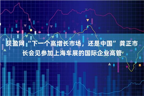 贝盈网 “下一个高增长市场，还是中国” 龚正市长会见参加上海车展的国际企业高管