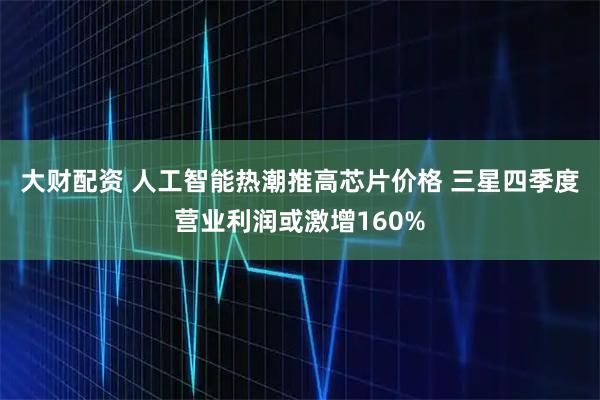 大财配资 人工智能热潮推高芯片价格 三星四季度营业利润或激增160%