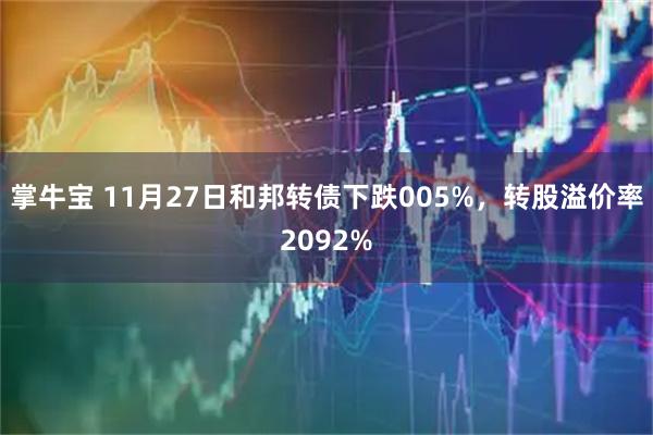 掌牛宝 11月27日和邦转债下跌005%，转股溢价率2092%